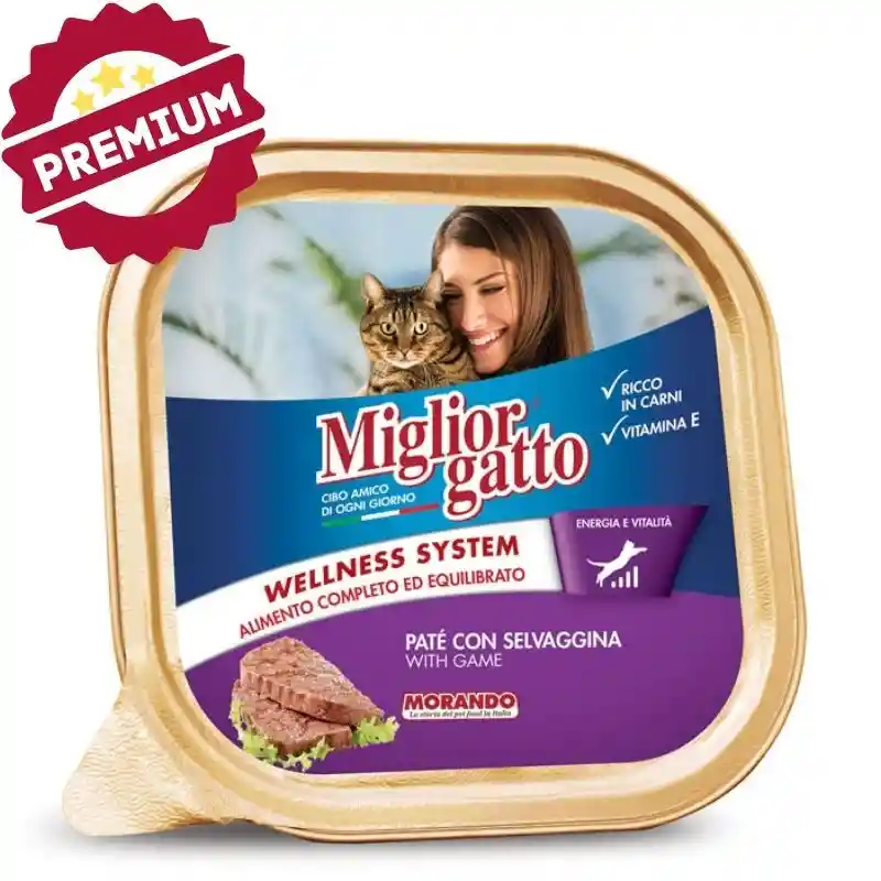 Alimento Húmedo Gato - Buey, Hígado Y Zanahoria - Super Premium Miglior Gatto