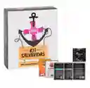 Lubricantes Kit Salvavidas 6u (anal, Estrechabte, Multiorgasmos, Saborizante, Retardante Y Condon)