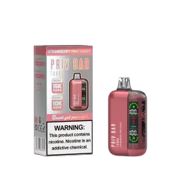 Priv Bar Turbo Stawberry Mint Candy 15k/10k Puff - 5% Nicotina