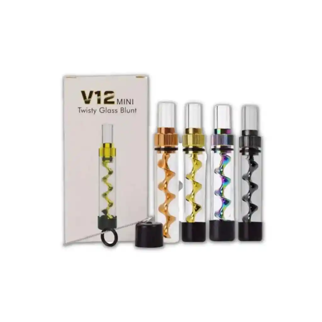 Pipa De Vidrio V12 Mini Twisty Glass Blunt