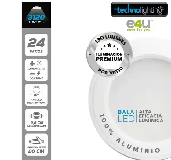 Bala Led 3120 Lm 24w Lfria Blanca