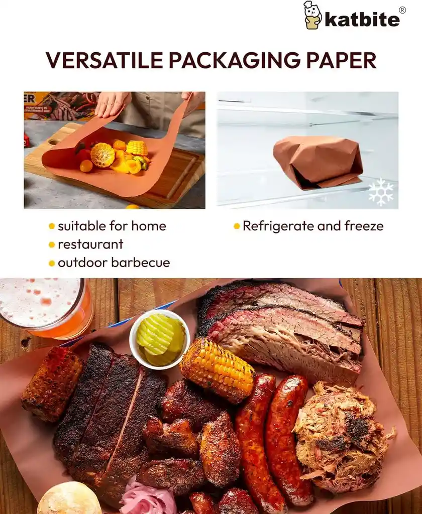 Papel De Carnicero Kraft Rosa 60 Metros X 18 Pulgadas Butcher Paper