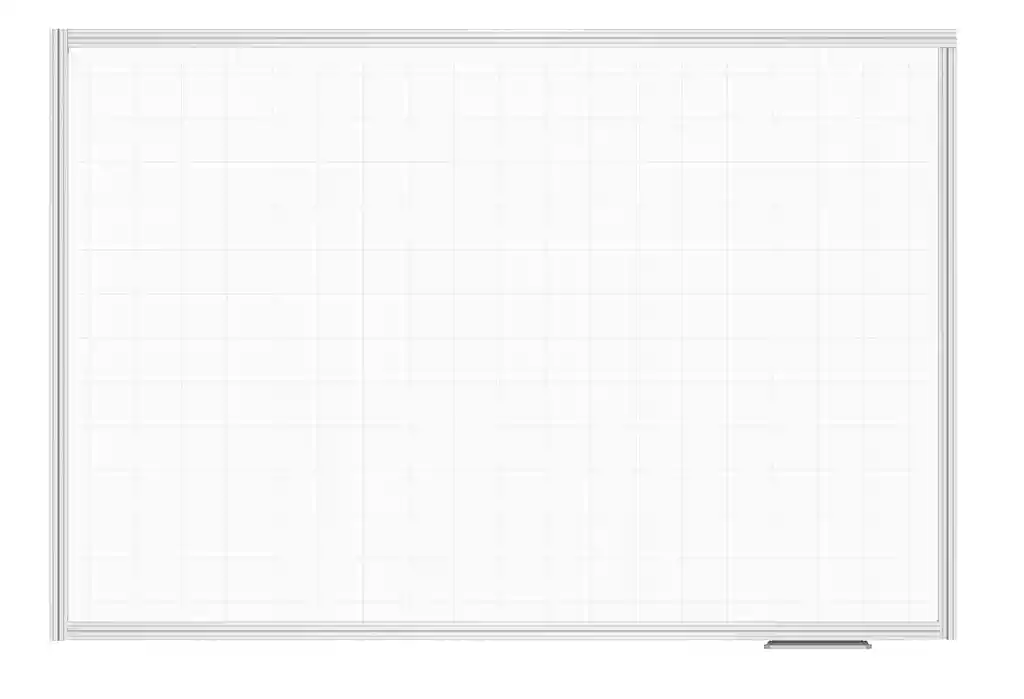 Tablero Borrable Cuadriculado Acrílico 60x40 Cm + Accesorios Marco En Aluminio