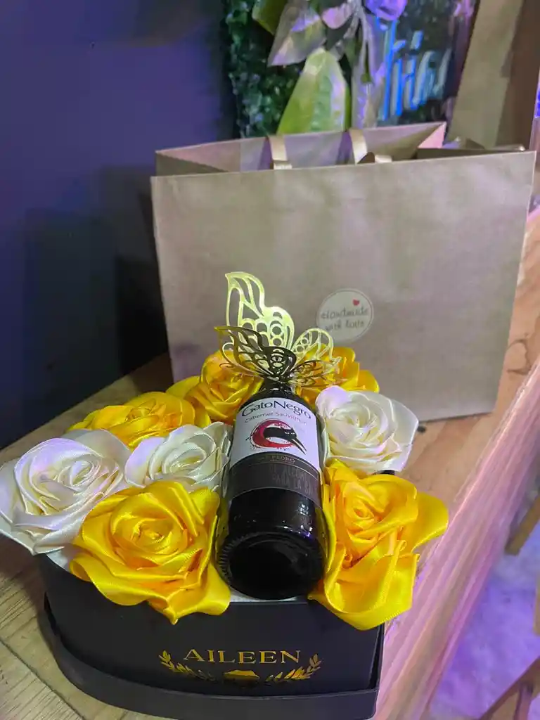 Corazón Con Vino Tinto