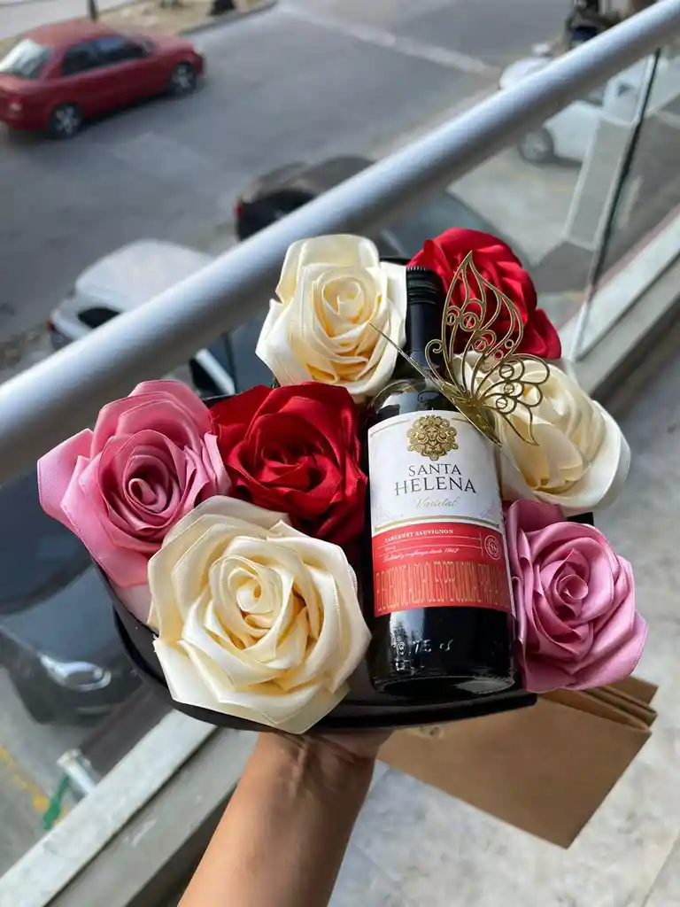 Corazón Con Vino Tinto