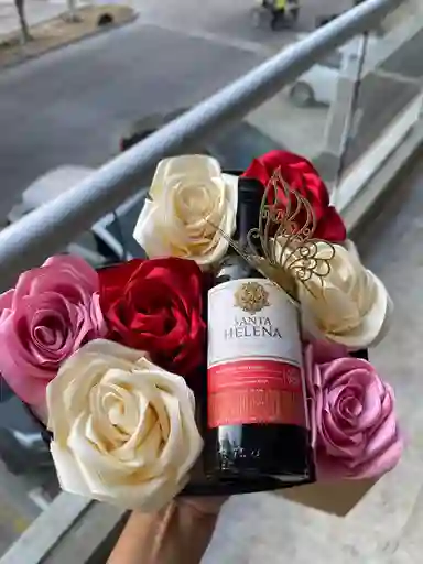 Corazón Con Vino Tinto