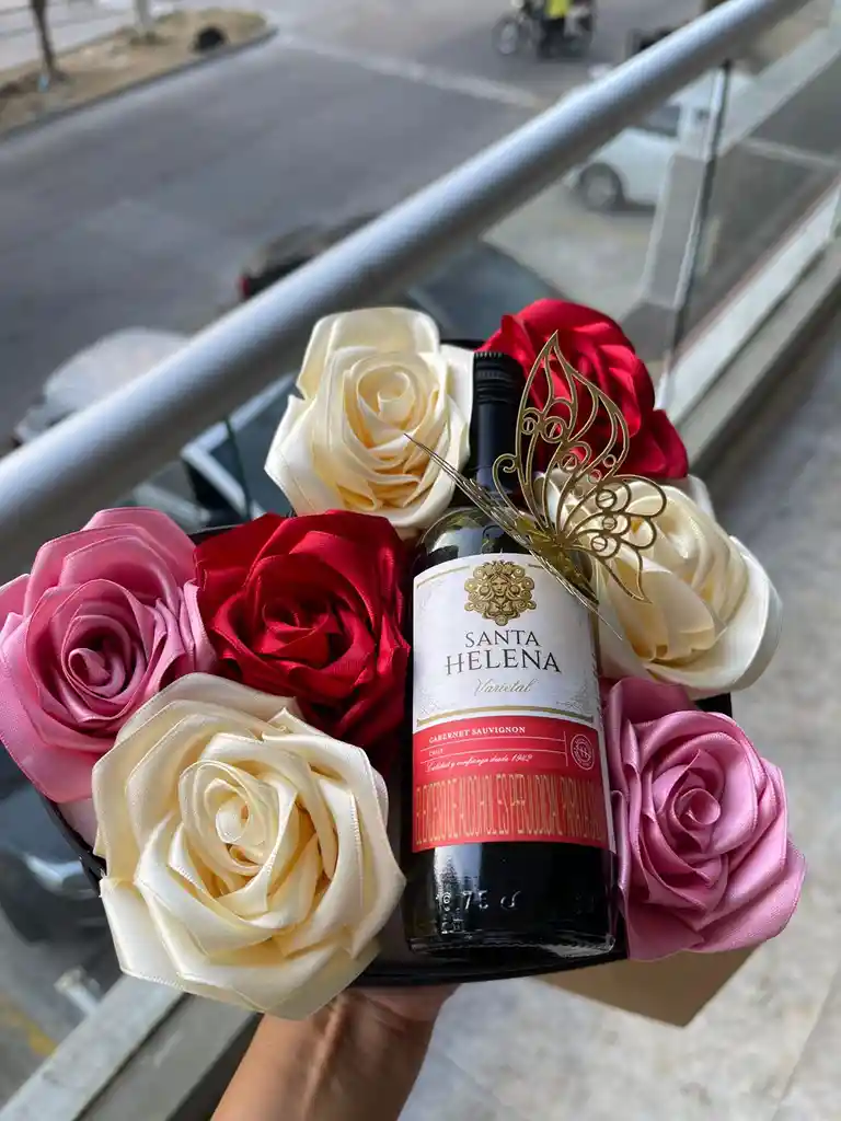 Corazón Con Vino Tinto