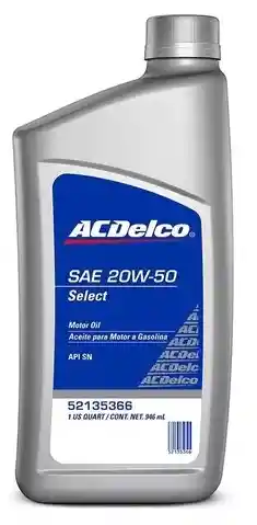 Aceite 20w50 Acdelco 1/4
