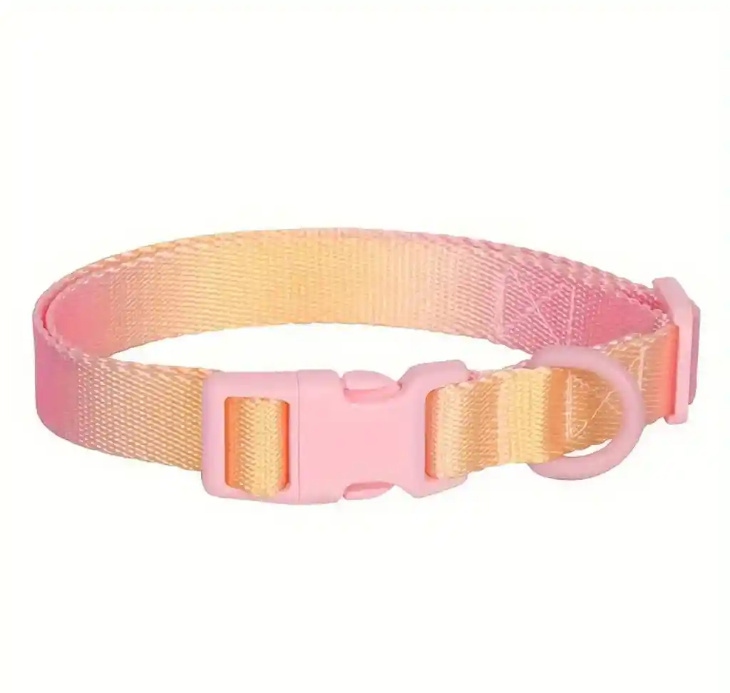 Collar Para Perro - Gradient Rosado Amarillo - Talla L