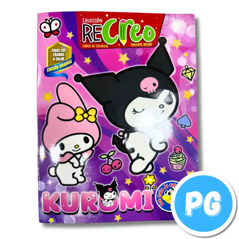 Libro Para Colorear Kuromi Vocales Numeros Y Abecedario