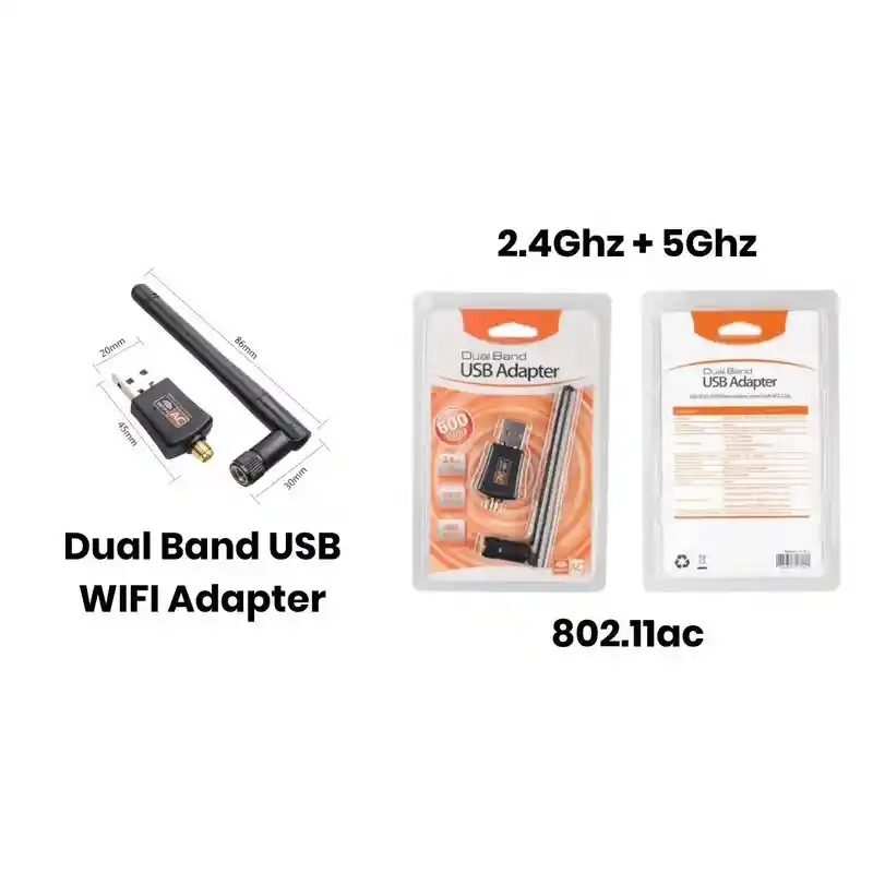 Adaptador Wifi Usb Doble Banda 24g 5g 600mbps Con Antena