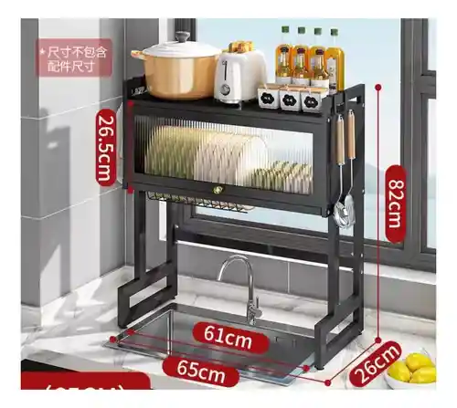 Platero Organizador De Platos Loza Con Tapa Escurridor