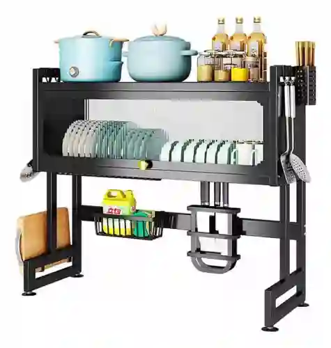 Platero Organizador De Platos Loza Con Tapa Escurridor