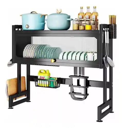 Platero Organizador De Platos Loza Con Tapa Escurridor