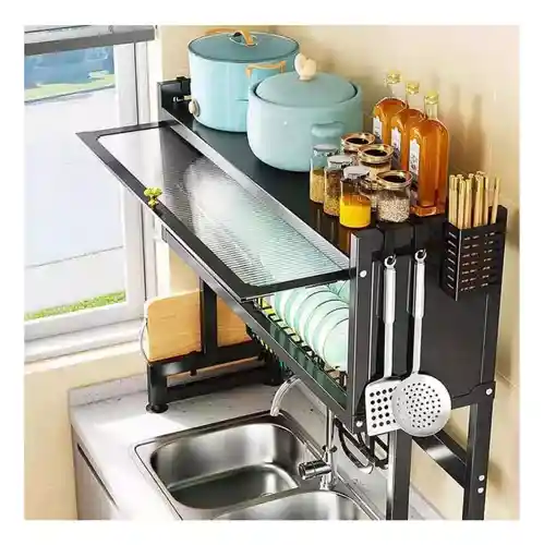 Platero Organizador De Platos Loza Con Tapa Escurridor