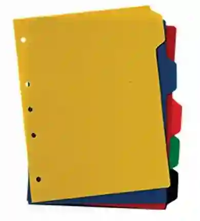 Separadores Plasticos De Materias, Tamaño Carta X5