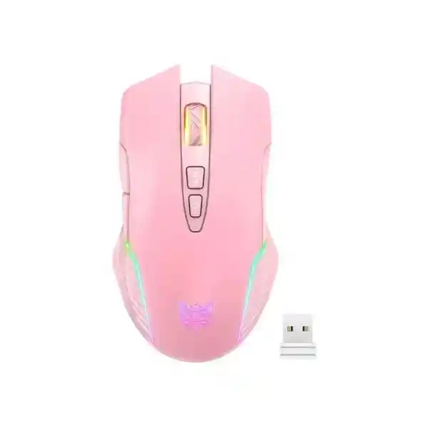 Mouse Onikuma Inalámbrico Recargable Rosa Cw905