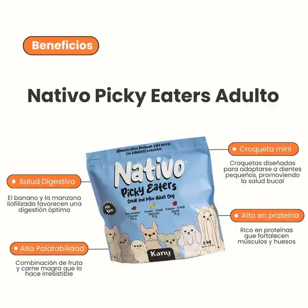 Alimento Nativo Picky Eaters Adulto Mini Kanu Pet Para Perro