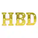 Letras De Hbd Decorativas De Luces Para Fiesta Cumpleaños