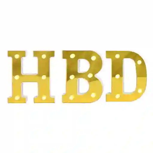 Letras De Hbd Decorativas De Luces Para Fiesta Cumpleaños