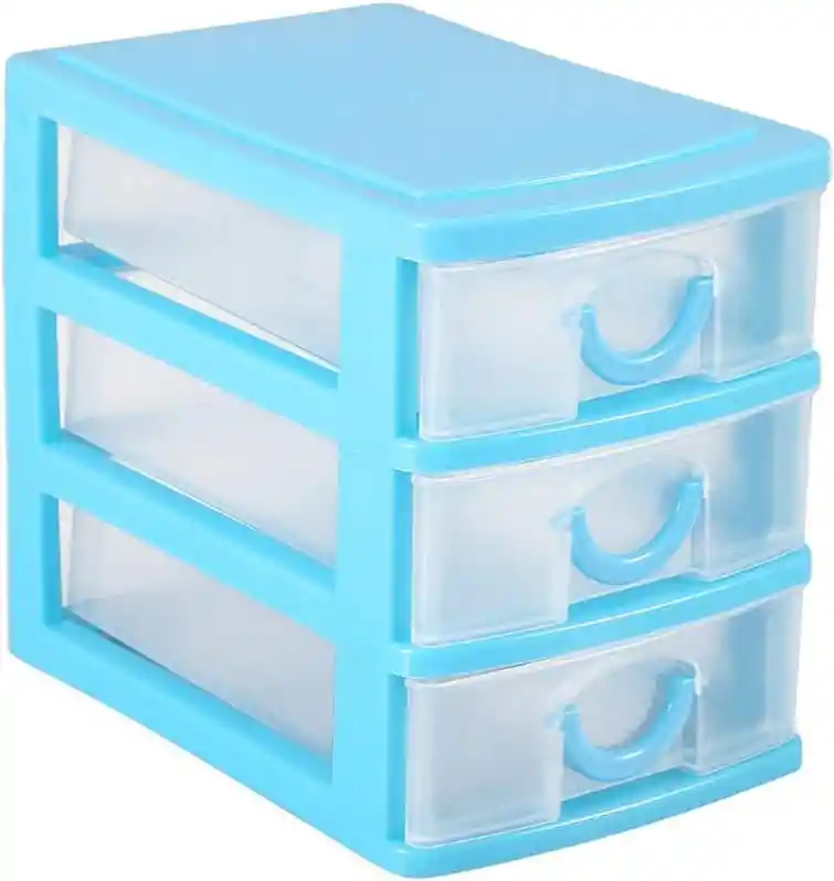 Organizador Plástico Con 3 Cajones