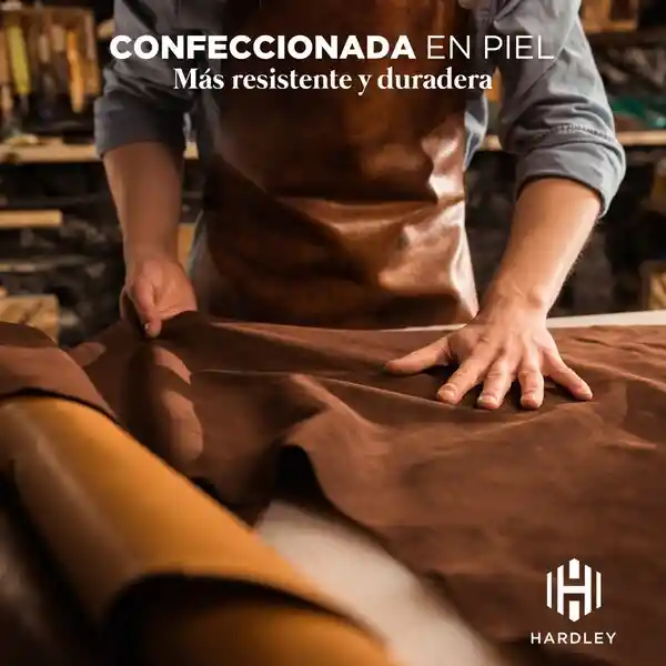 Billetera Cuero Hardley Tarjetero Protección Rfid - Cafe Oscuro