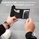 Billetera Cuero Hardley Tarjetero Protección Rfid - Negra