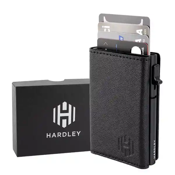 Billetera Hombre Hardley Tarjetero Protección Rfid - Saffiano