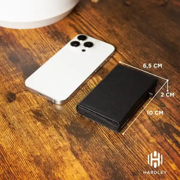 Billetera Hombre Hardley Tarjetero Protección Rfid - Saffiano