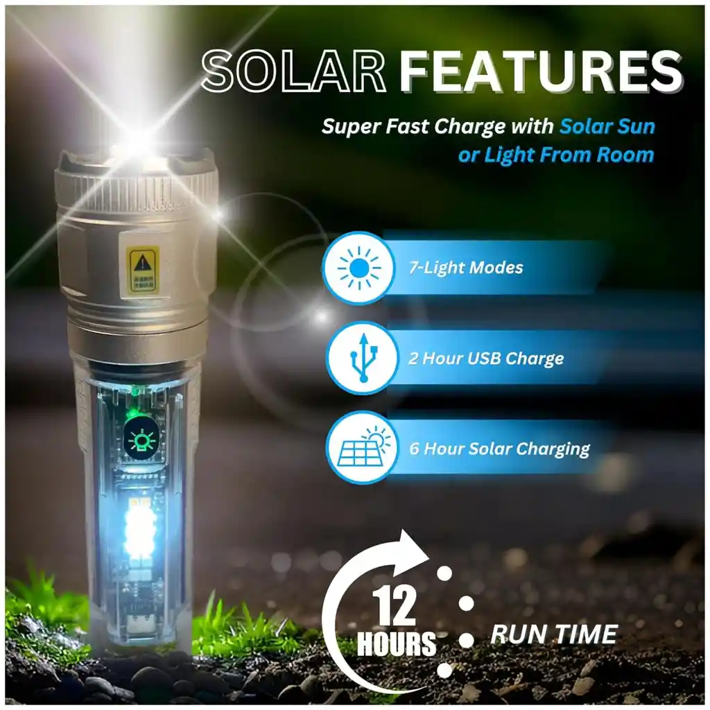 Linterna Led Recargable Multifuncional