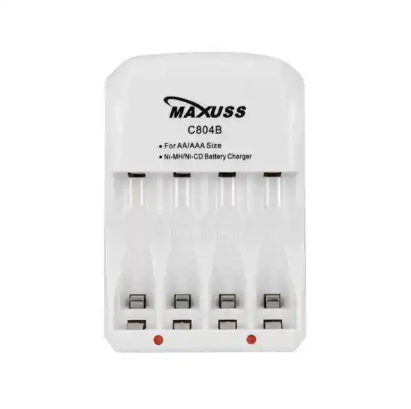 Cargador + Pilas Recargable Maxuss C804b 2 Pilas Aa3000 Mah Y 2 Pilas Aaa 1100 Mah