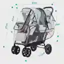 Forro Coche Gemelar Lineal Protector De Lluvia Bebe Rosado