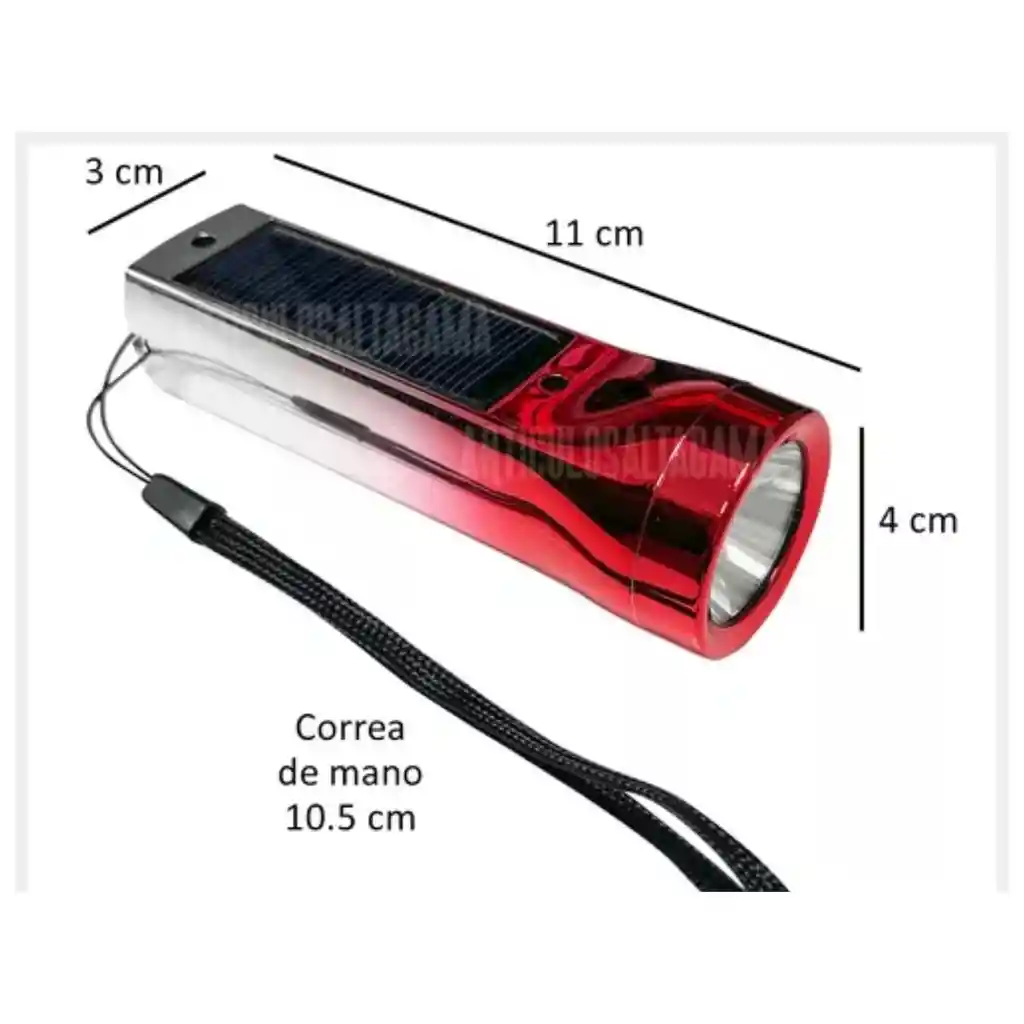Mini Linterna Led Portatil Recargable Usb Con Panel Solar