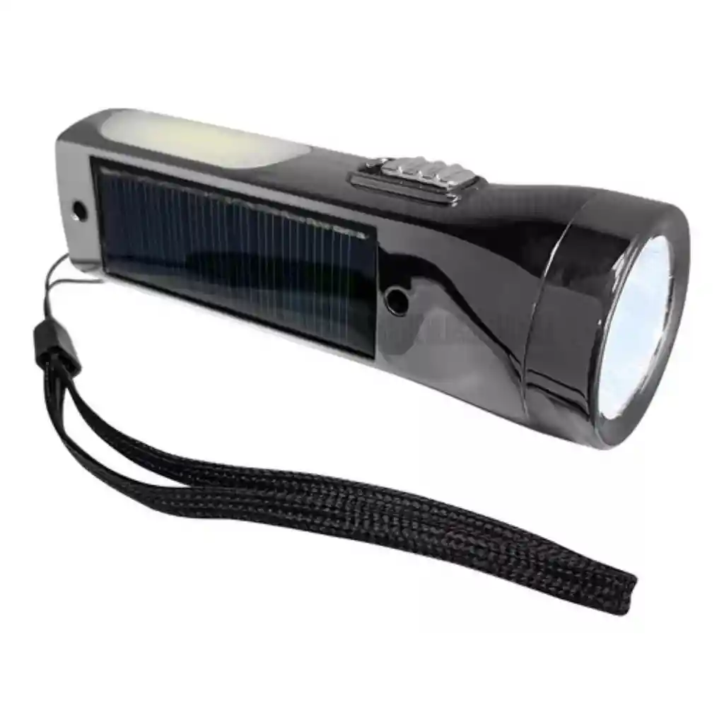 Mini Linterna Led Portatil Recargable Usb Con Panel Solar