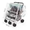 Forro Coche Gemelar Paralelo Protector De Lluvia Bebe Negro
