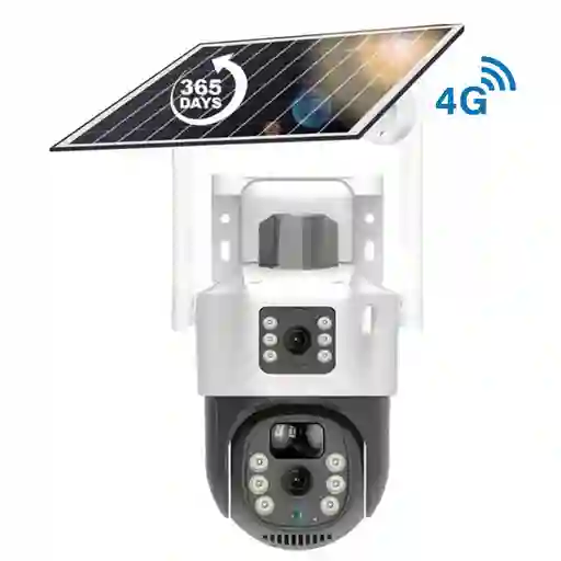 Cámara De Seguridad Ptz Solar 4g Doble Lente 6mpx Tp15