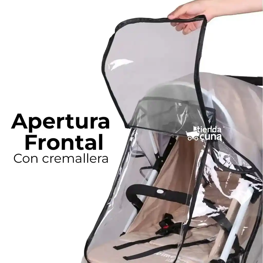 Forro Plastico Protector De Lluvia Coche Para Bebe Rosado Pro