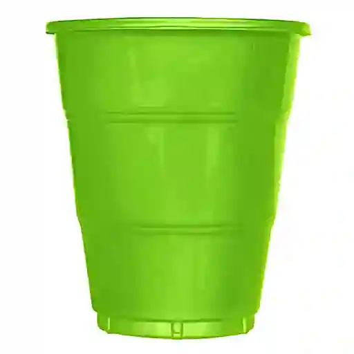 Vaso Desechable Deluxe Plastico 7 Oz Verde Lima Sempertex 10
