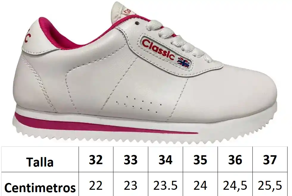 Tenis Casual Deportivo Zapato Clásico De Moda Calzado Unisex Fucsia Talla 36