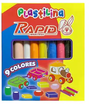 Plastilina Rapid Pequeña - 9 Colores Cortos