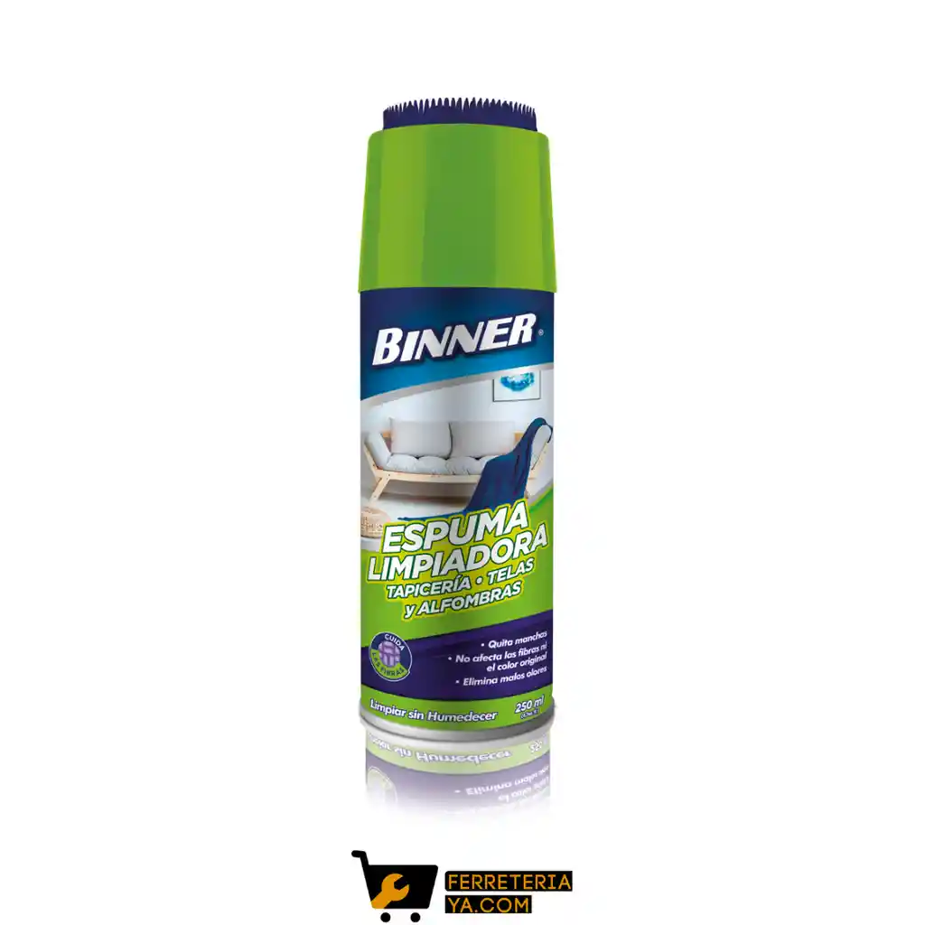 Espuma Limpiador De Tapiceria,telas Y Alfombras 250ml Binner