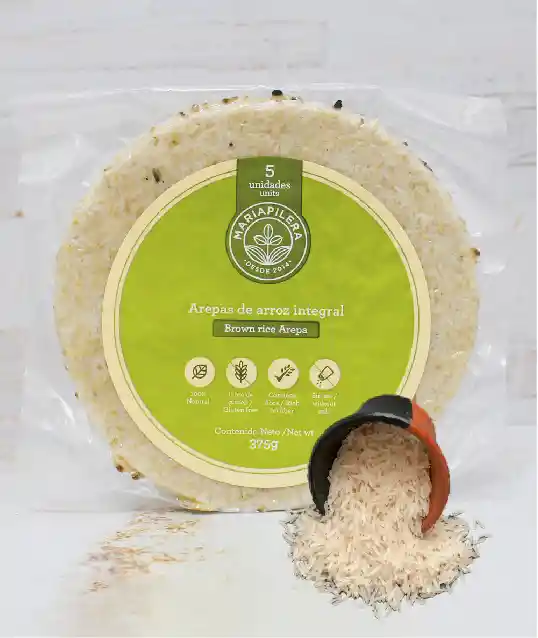 Arepa De Arroz Integral Natural X5und