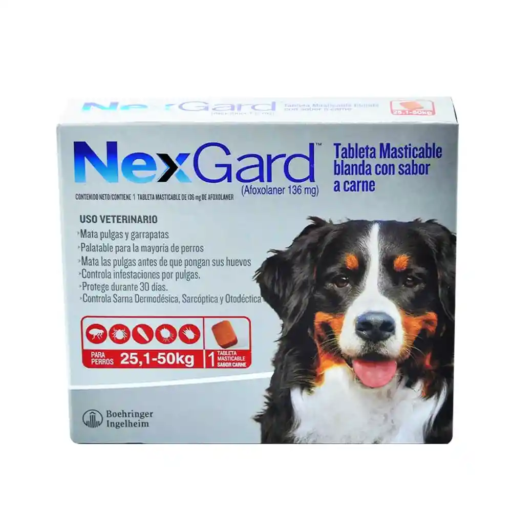 Nexgard Antipulgas Para Perro Tableta - 25.1 - 50 Kg