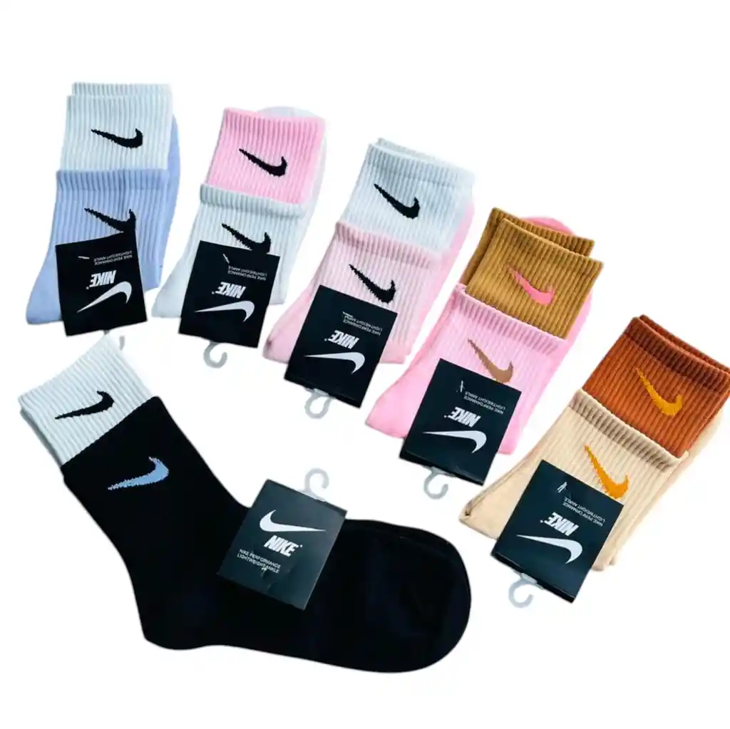 Medias Tipo Nike Sobrepuesta Tendencia