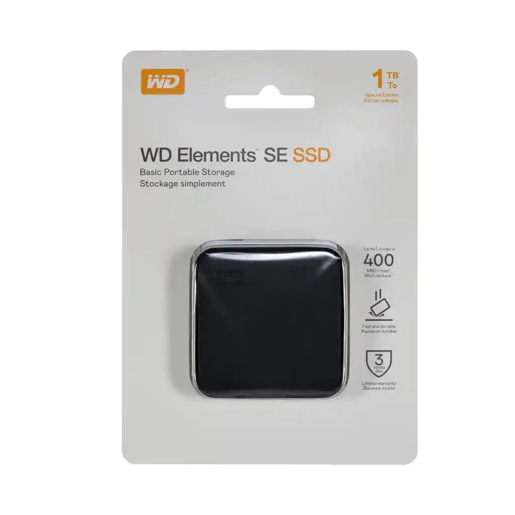 Disco Ssd Externo Wd 1tb Wdbayn0010bbk W