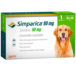 Simparica 80 Mg 20 Kg - 40 Kg