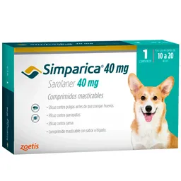 Simparica 40 Mg 10 Kg - 20 Kg