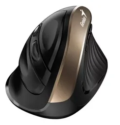 Mouse Genius Inalambrico Ergonomico Vertical 8250s N- Dorado