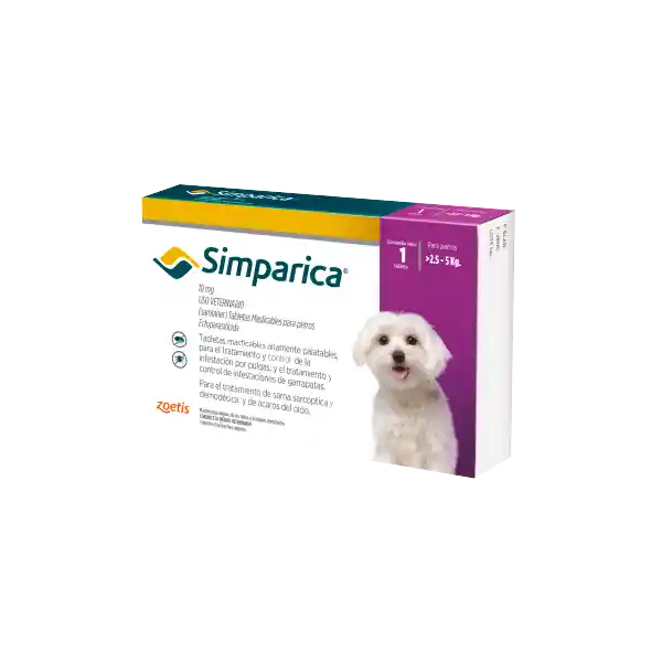 Simparica 10 Mg 2.5 Kg - 5 Kg