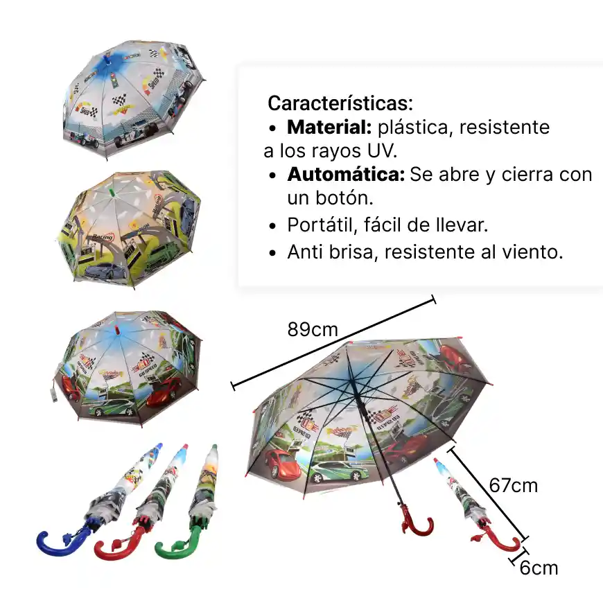Sombrilla Manual Para Niños Con Silbato